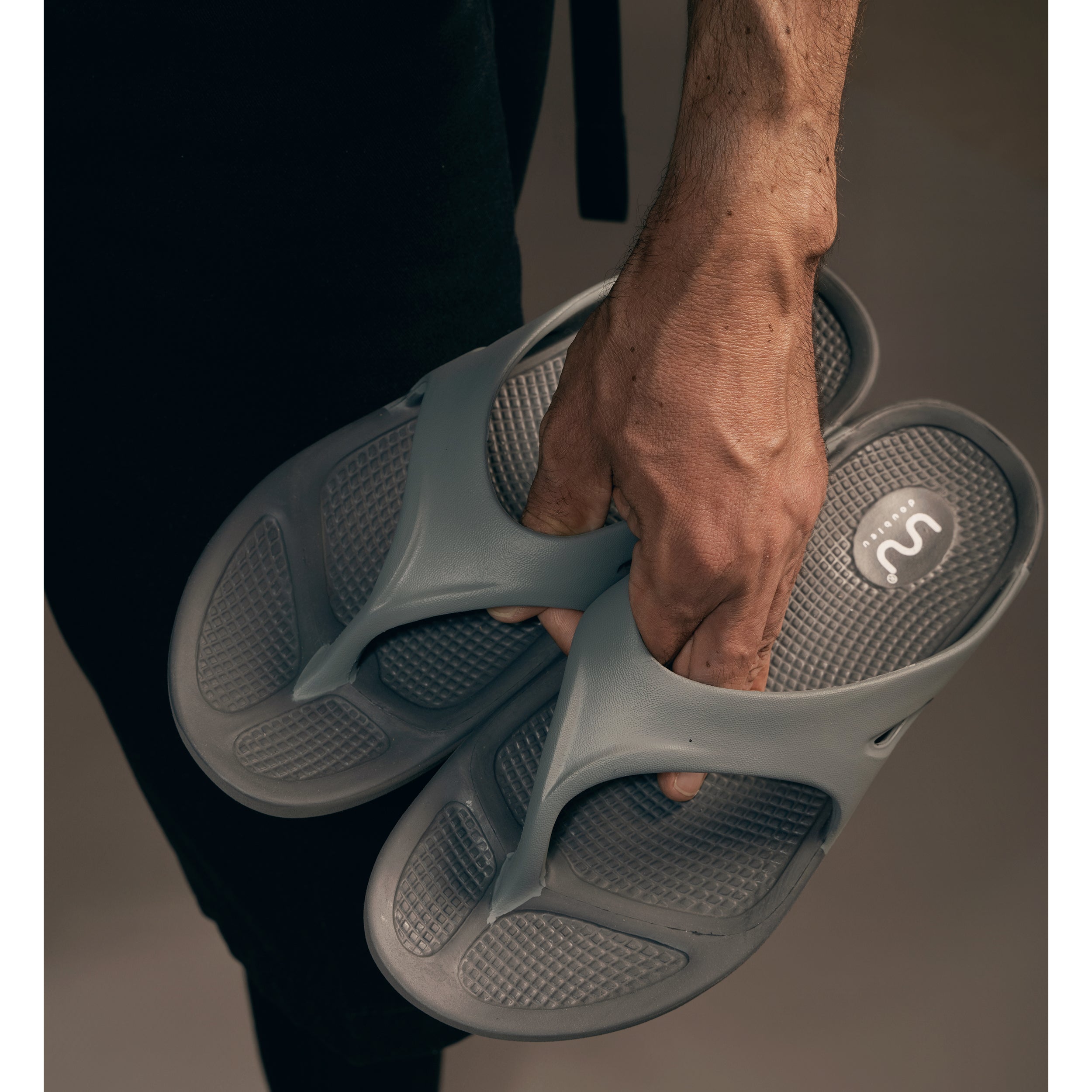 Doubleu Comfort Men Comfortable & Light Weight Slipper Carbon-Carbon