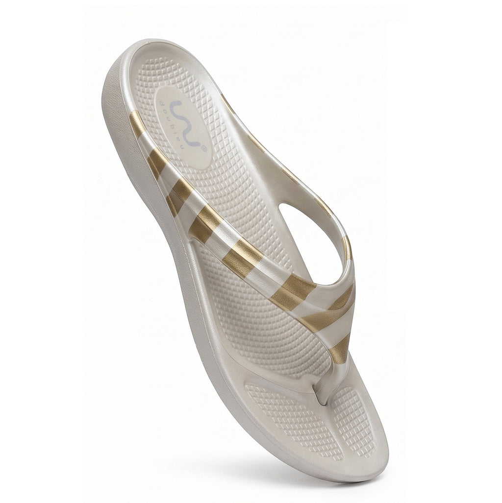 Doubleu Lite Women Comfortable & Light Weight Slipper Beige Beige Gold
