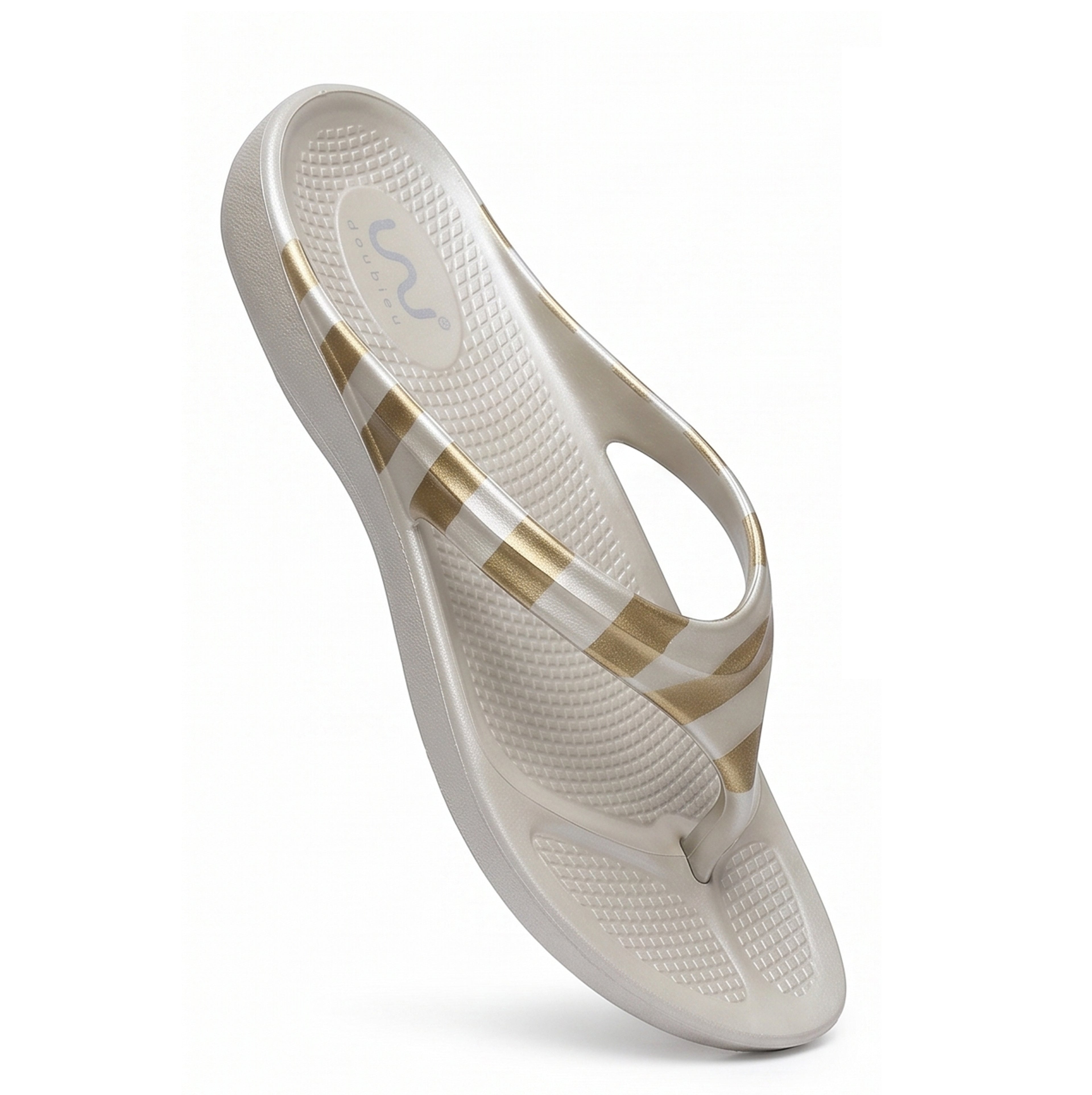 Doubleu Lite Women Comfortable & Light Weight Slipper Beige Beige Gold