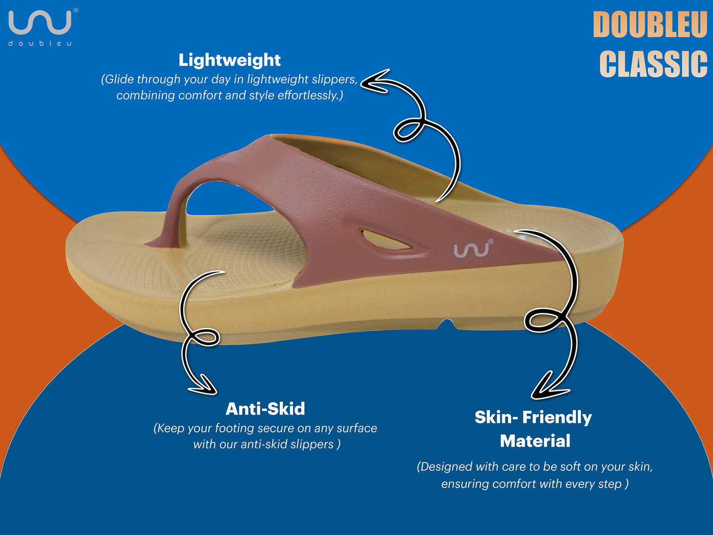 Doubleu Comfort Men  Comfortable & Light Weight  Slipper