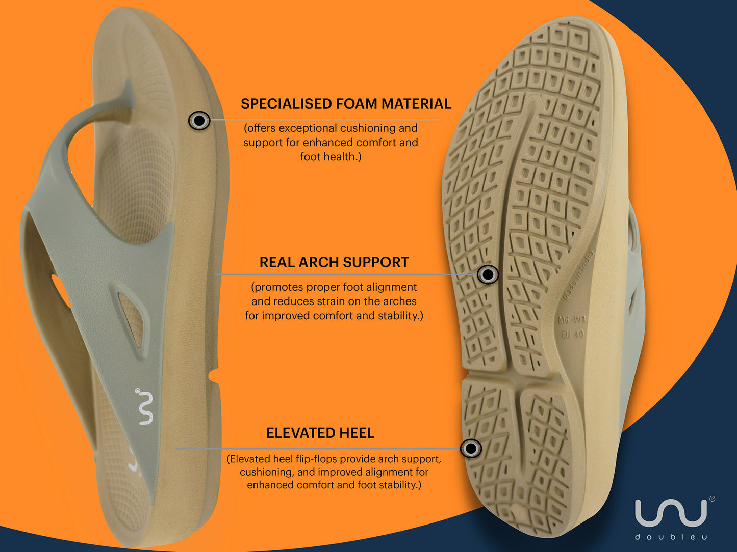 Doubleu Comfort Men Comfortable & Light Weight  Slipper