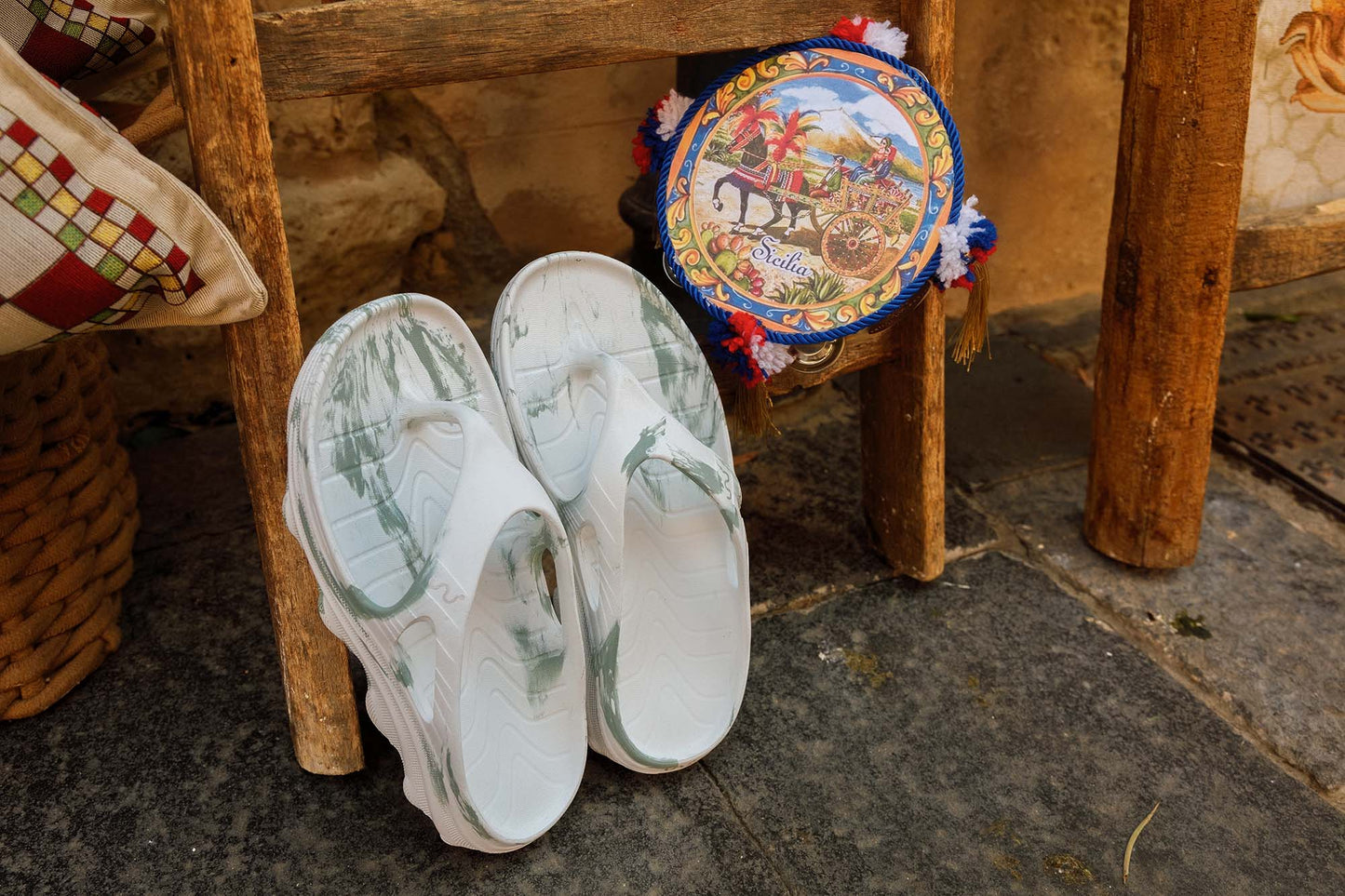 Doubleu Riva Women Marble Comfortable Recovery Footwear