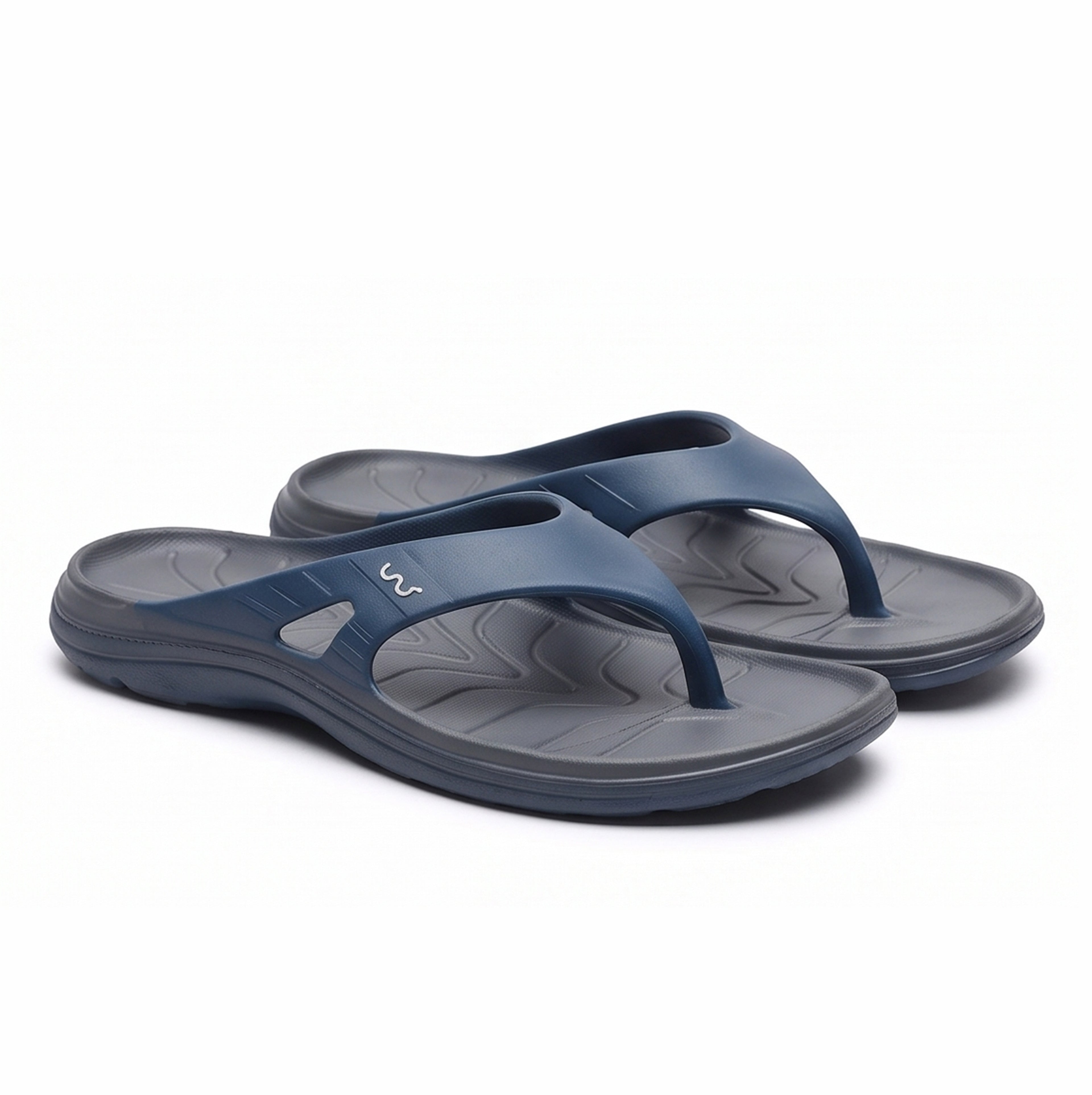 Doubleu Riva Men Marble Comfortable Recovery Footwear Carbone Blue