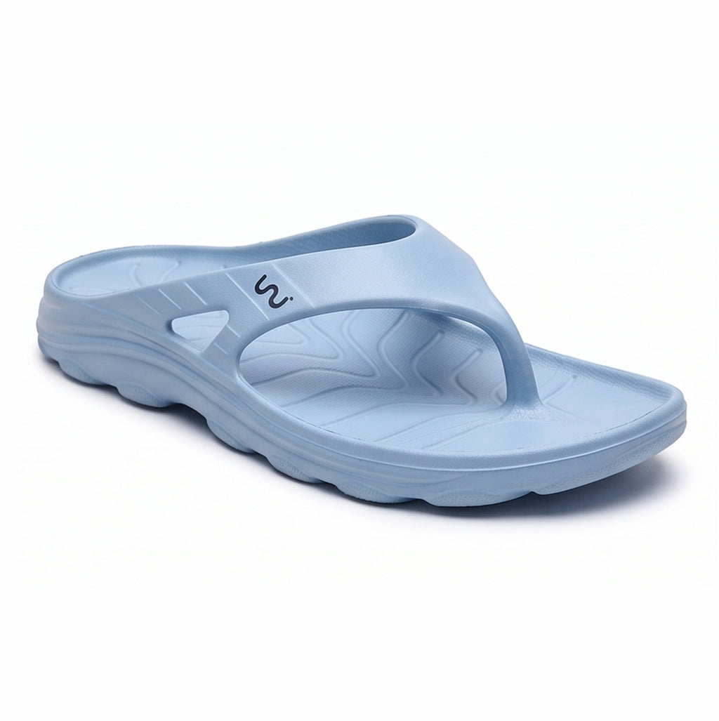 Doubleu Riva Men Comfortable & Light Weight Slipper Azuro Metal