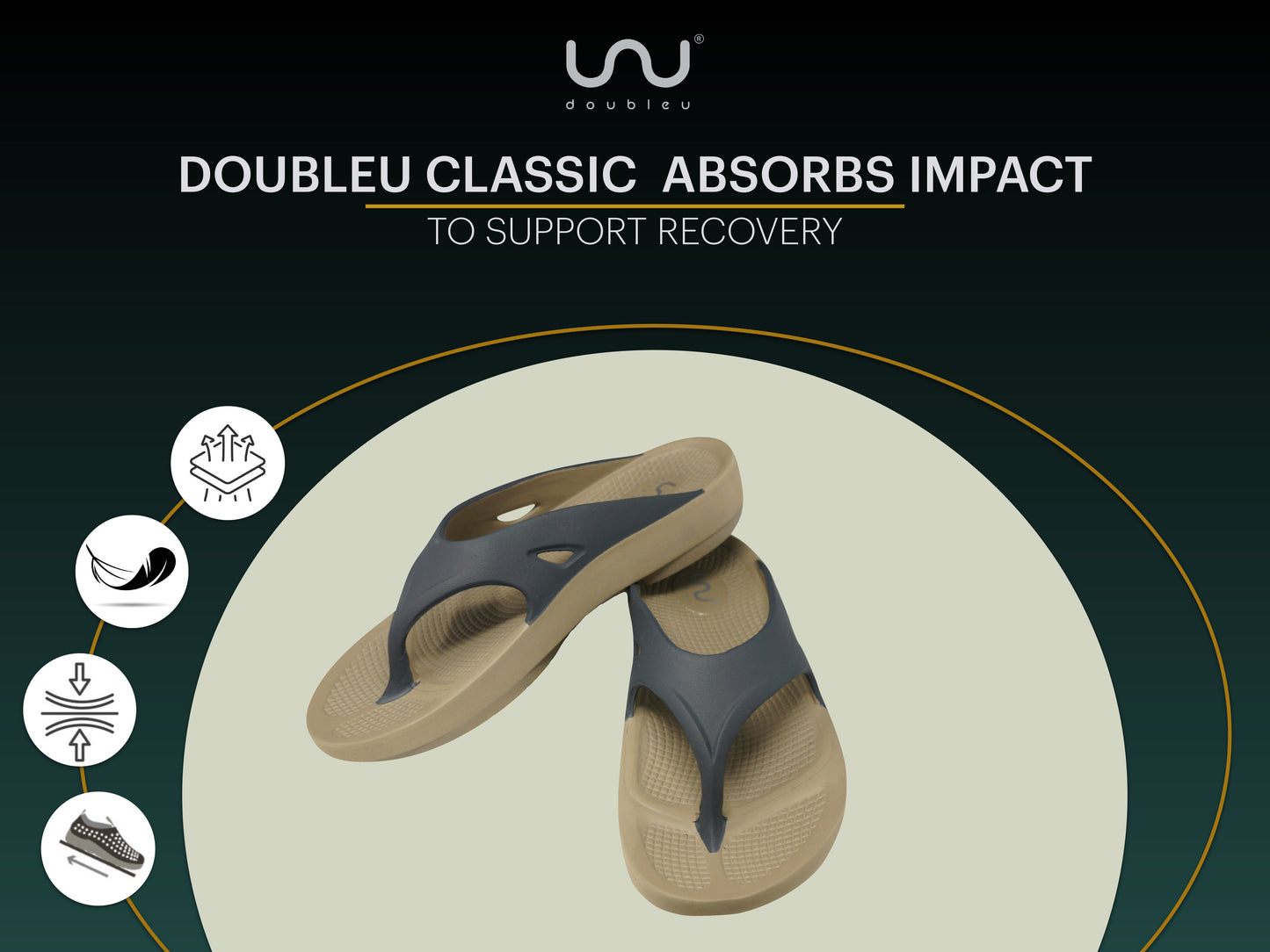 Doubleu Comfort Men  Comfortable & Light Weight Slipper