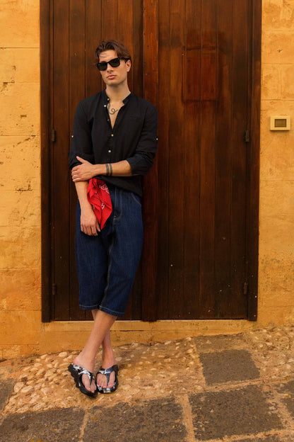 Doubleu Riva Men Marble Comfortable Recovery Footwear