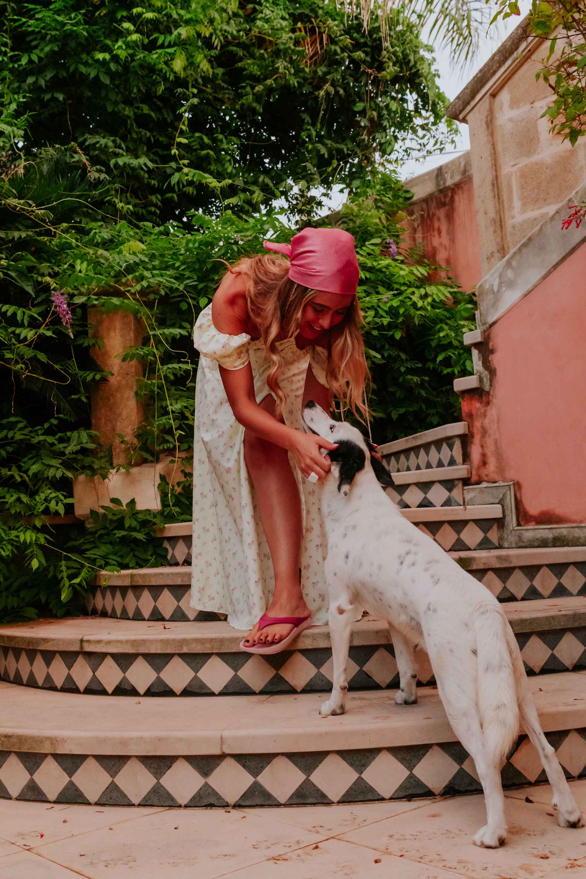 Doubleu Lite Women  Light Weight  Beige + Fuchsia Slipper