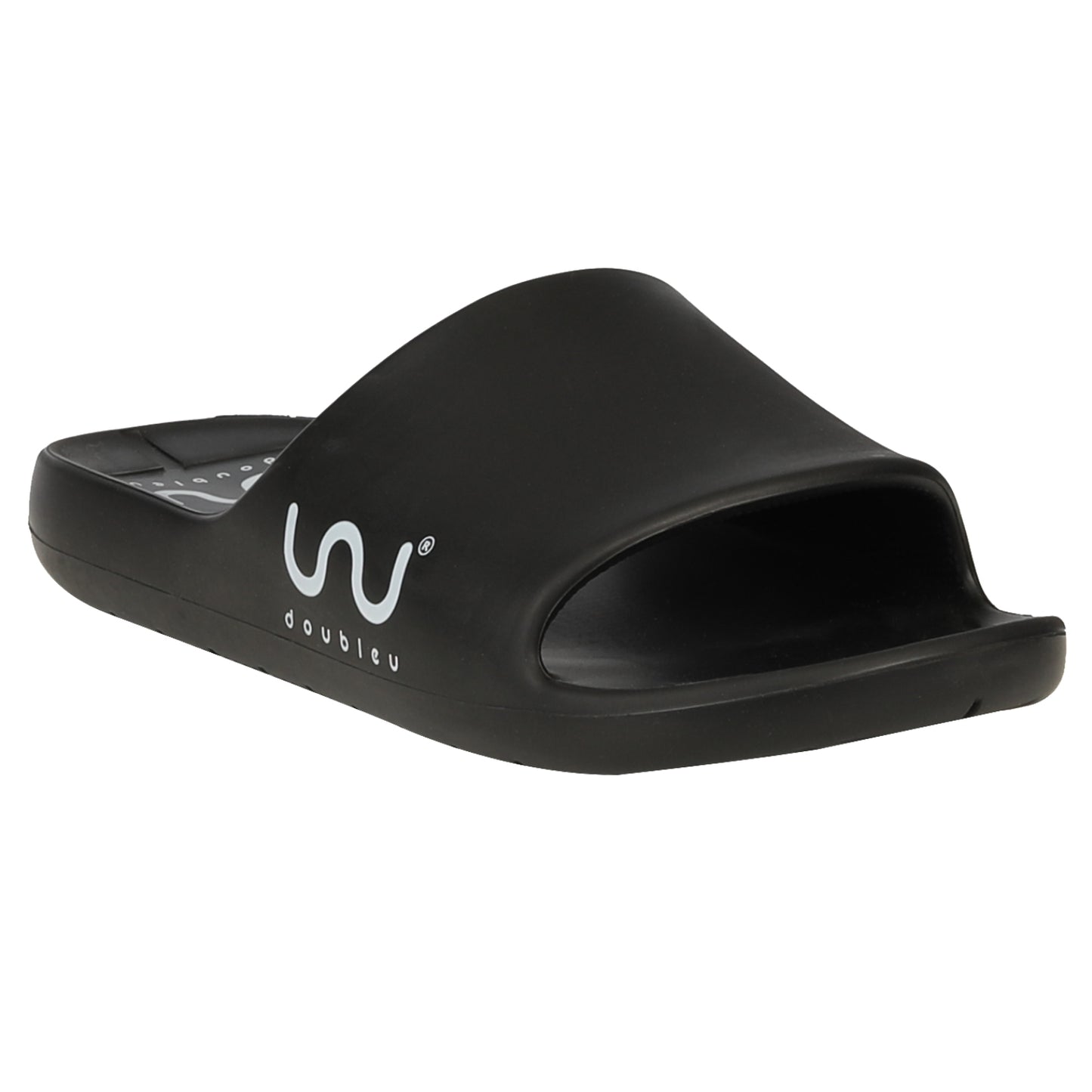 Doubleu Milano Men Comfortable & Light Weight  Black  Slipper