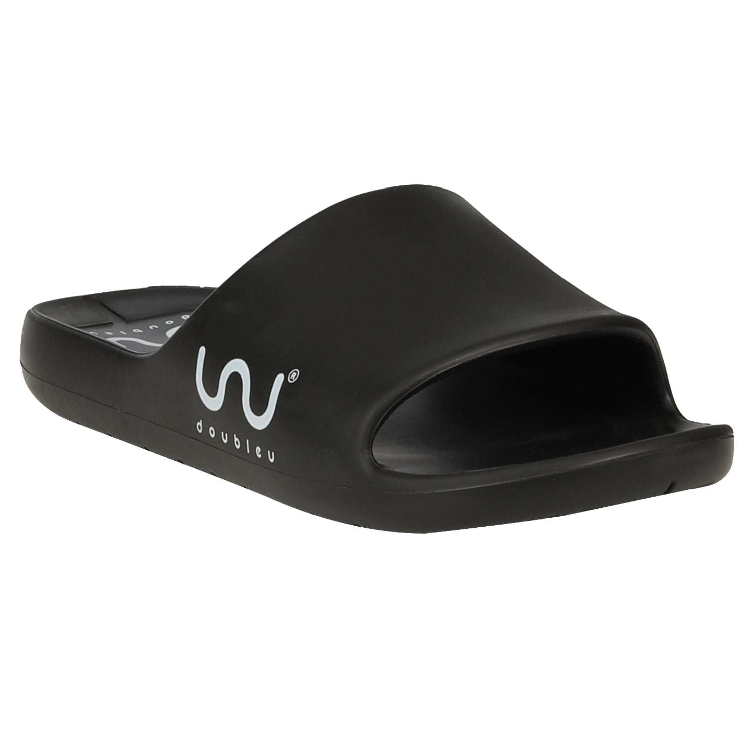 Doubleu Milano Men Comfortable & Light Weight  Black  Slipper