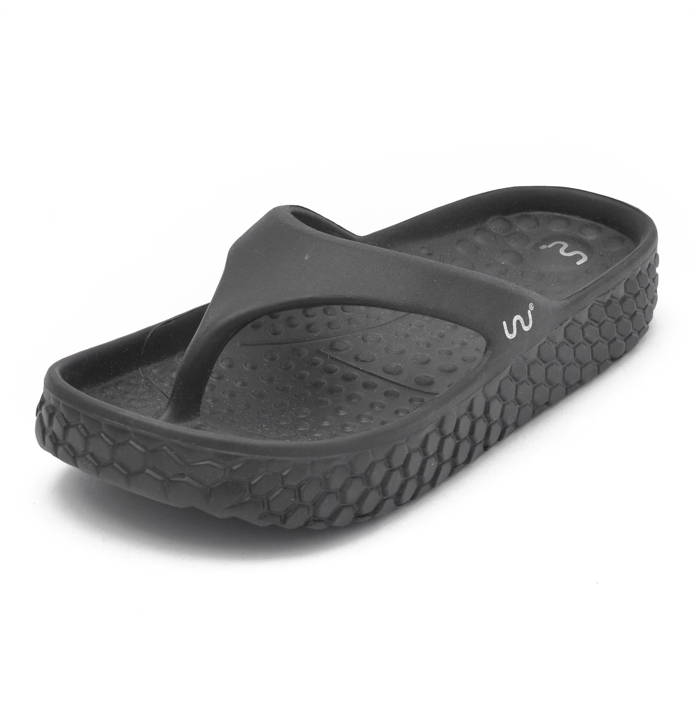 Doubleu Kyoto Women Comfortable & Light Weight  Black Slipper