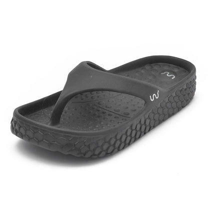 Doubleu Kyoto Women Comfortable & Light Weight  Black Slipper