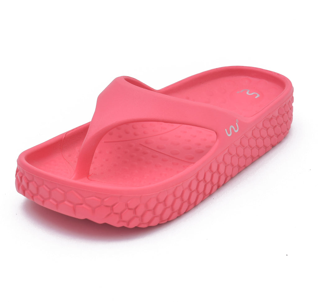 Doubleu Kyoto Women Light Weight Pink Highlight Slipper