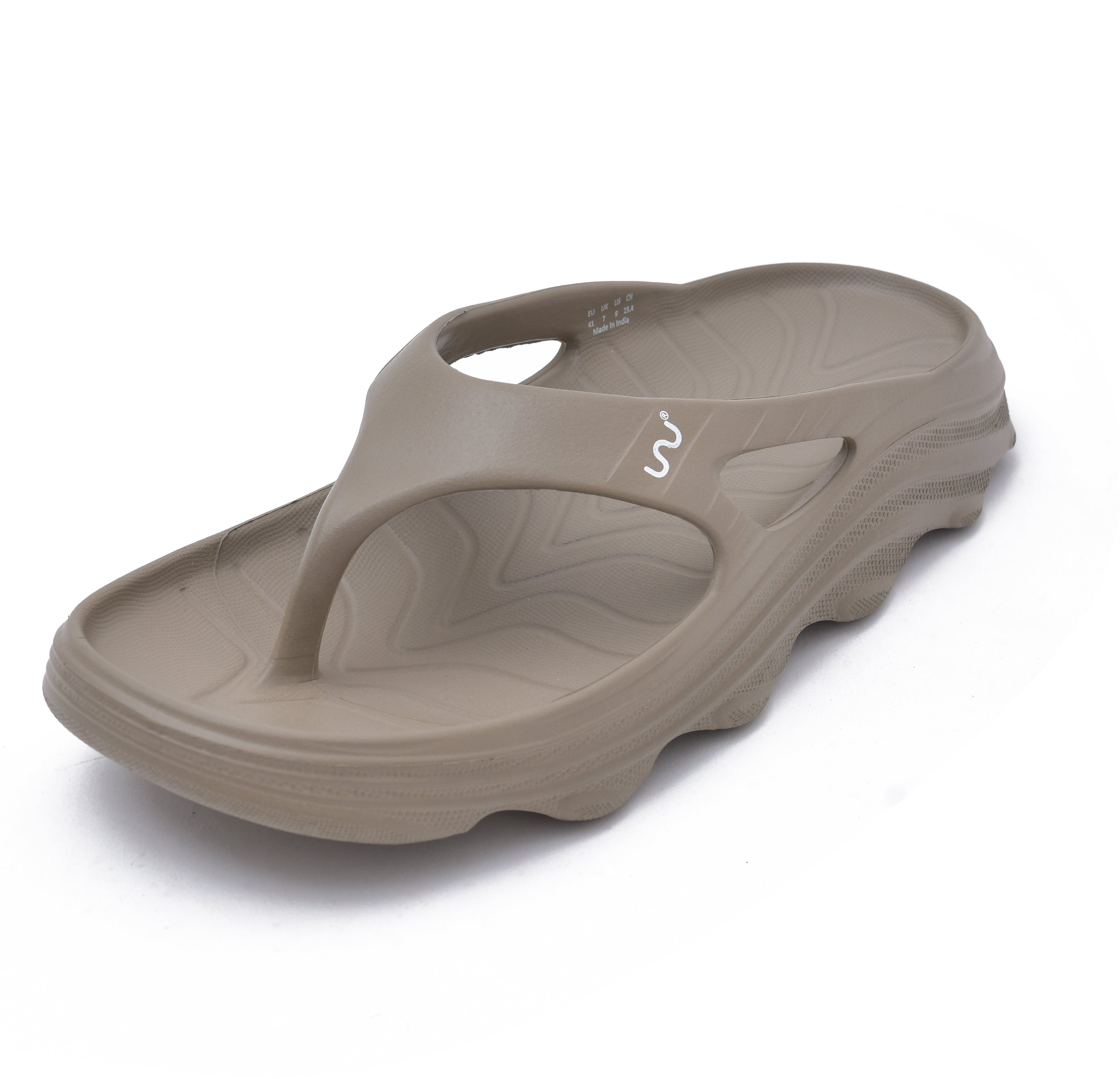 Doubleu Riva Men Comfortable & Light Weight  KHAKI  Slipper