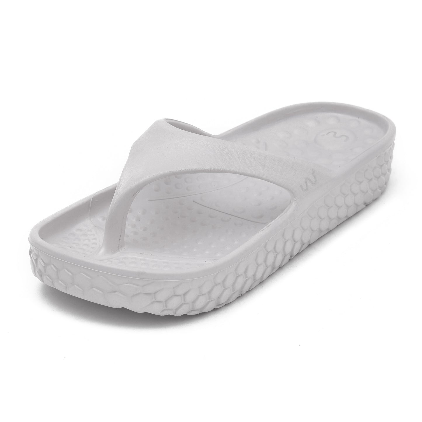 Doubleu Kyoto Women  Comfortable & Light Weight White Slipper