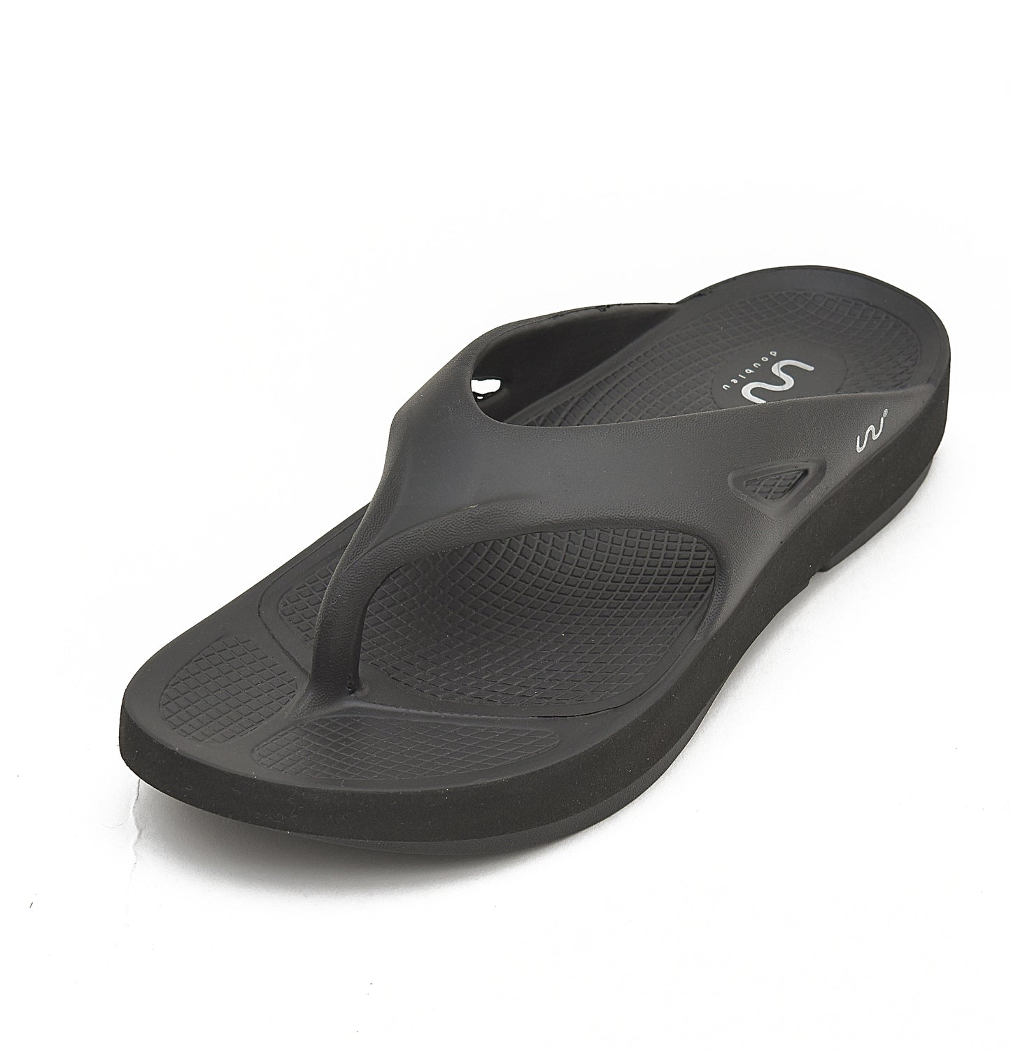 Doubleu Comfort Men Comfortable & Light Weight Black  Slipper