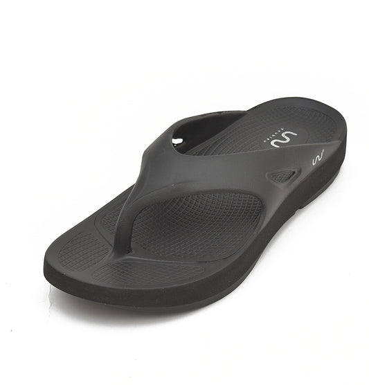 Doubleu Comfort Men Comfortable & Light Weight Black  Slipper