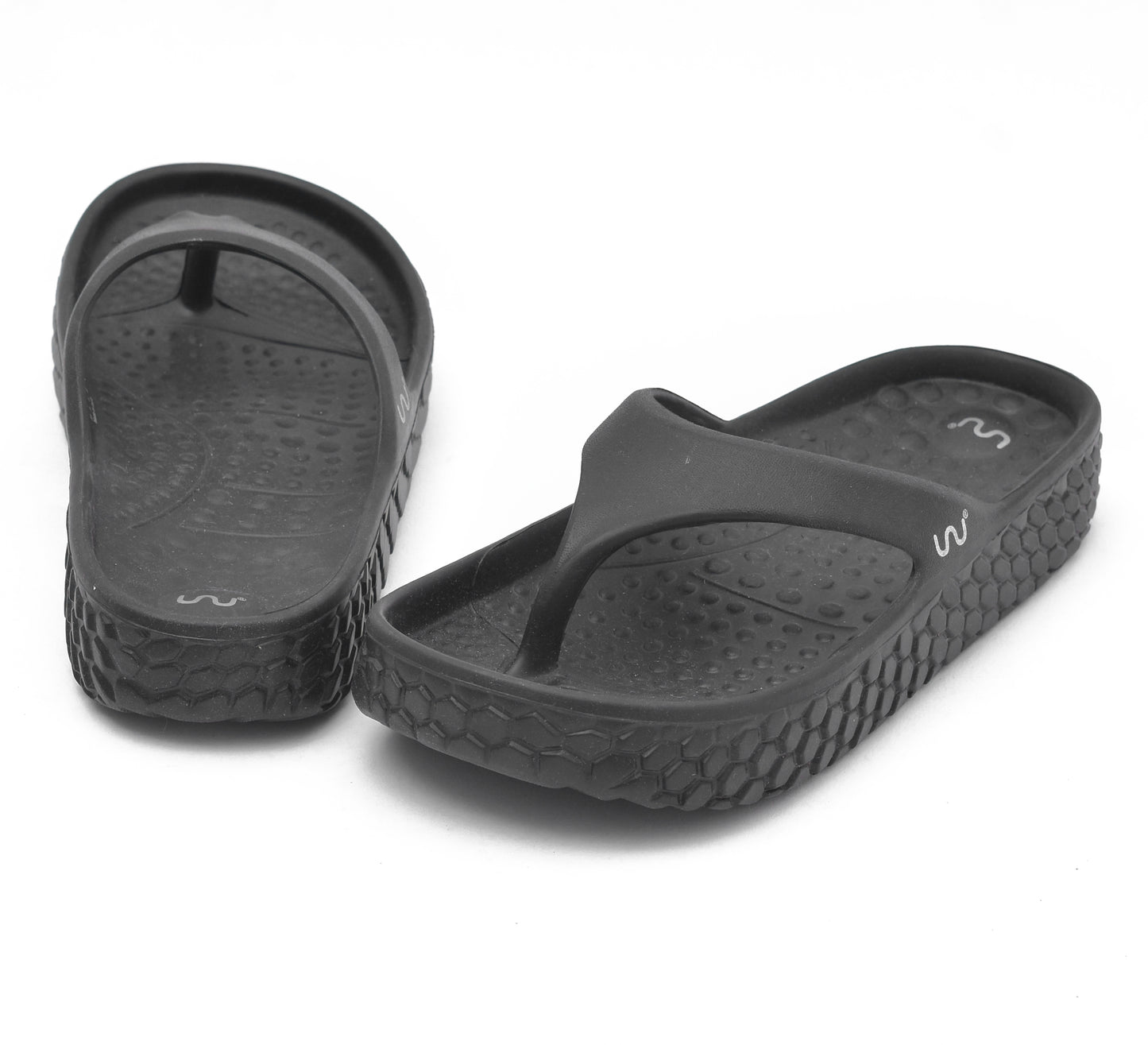 Doubleu Kyoto Women Comfortable & Light Weight  Black Slipper