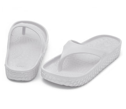 Doubleu Kyoto Women  Comfortable & Light Weight White Slipper
