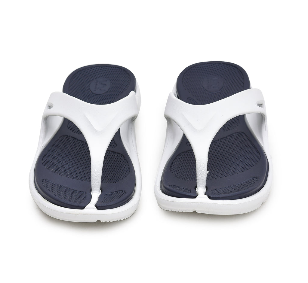 Doubleu Bermuda Men Comfortable Recovery Footwear White Blue
