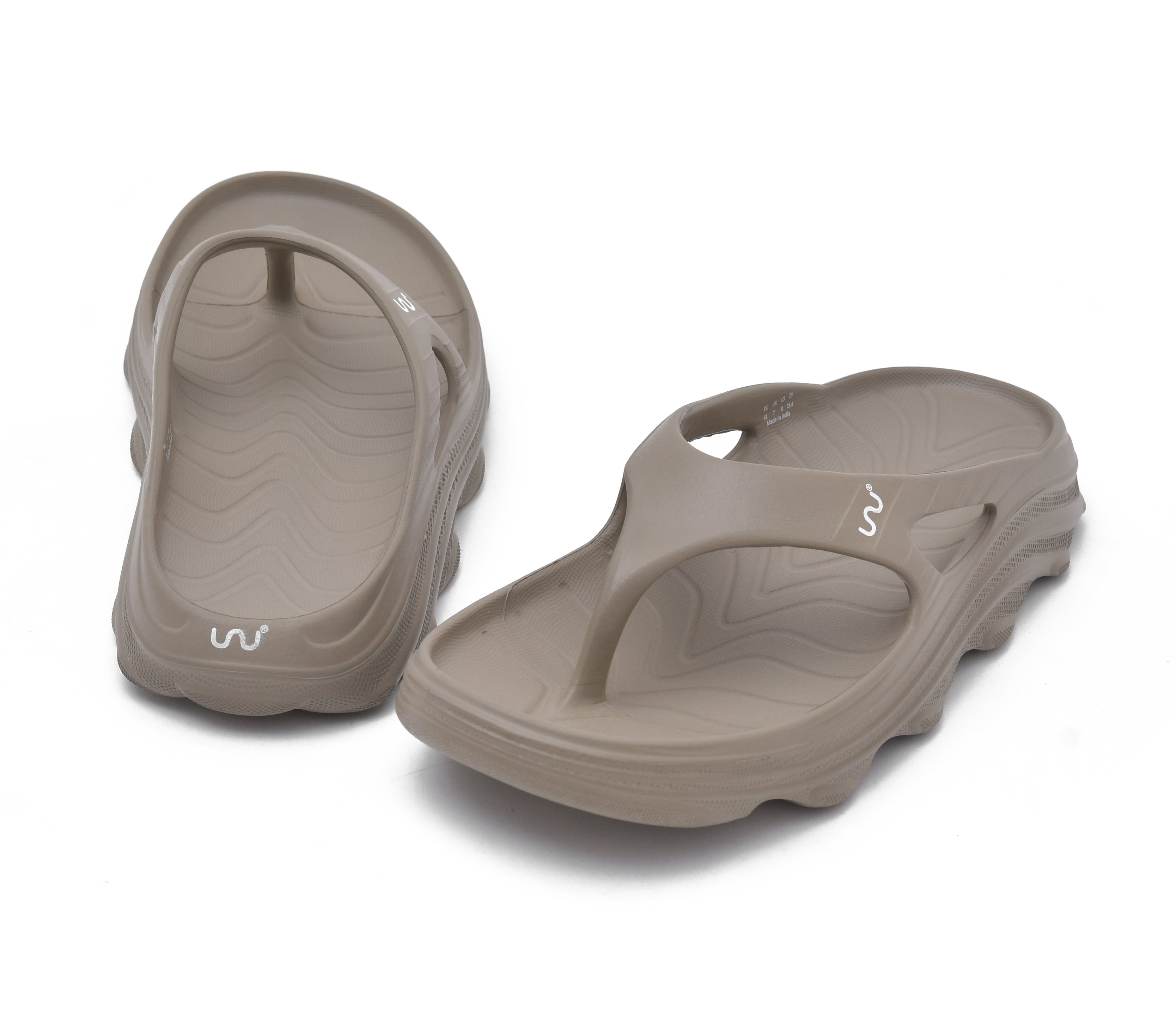 Doubleu Riva Men Comfortable & Light Weight  KHAKI  Slipper