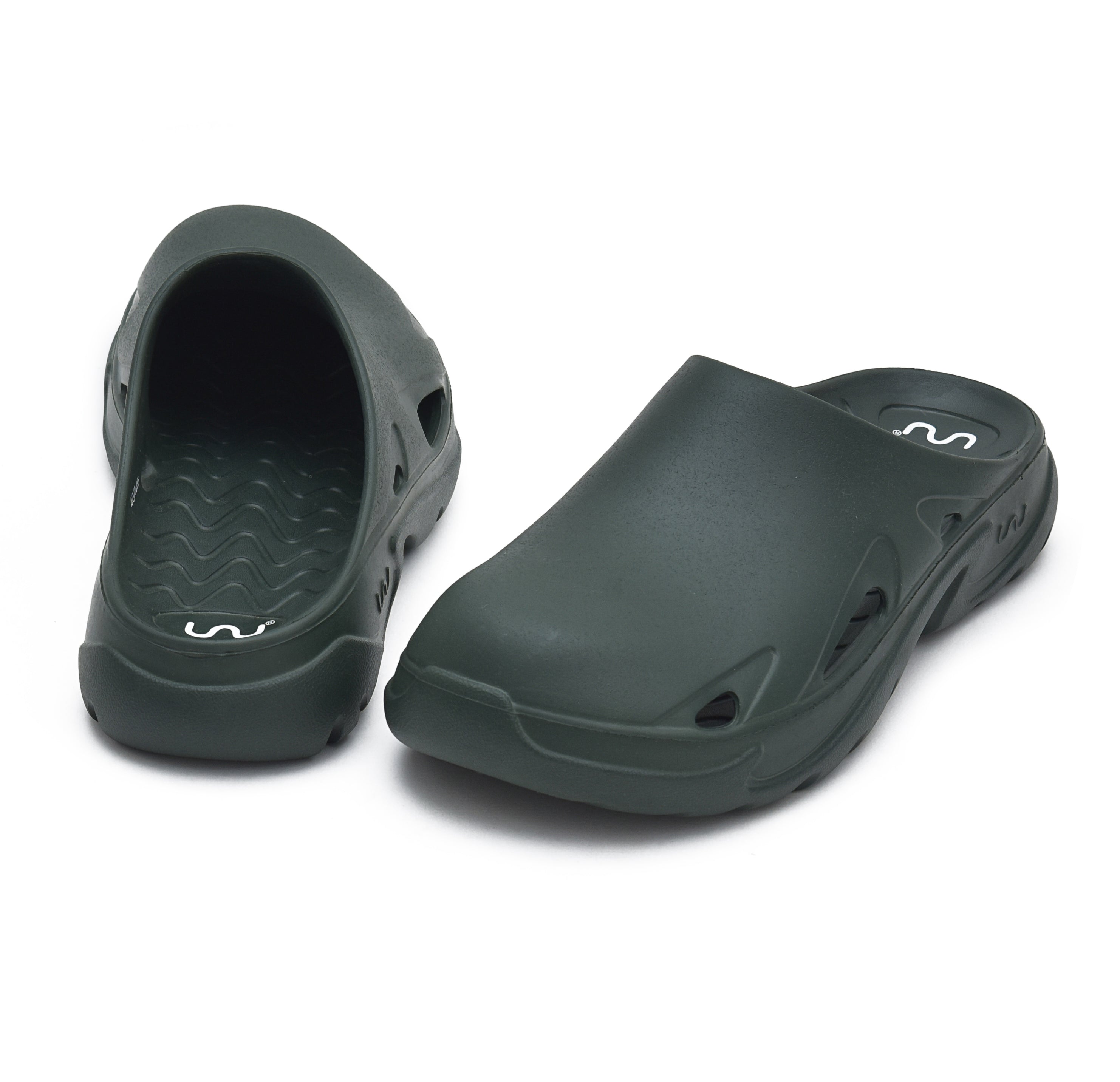 Doubleu Roma Mule for Men Comfortable Recovery Footwear Olive