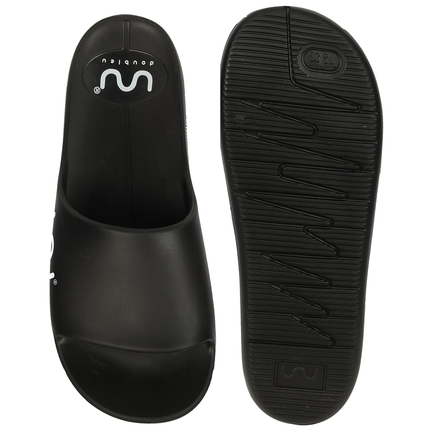 Doubleu Milano Men Comfortable & Light Weight  Black  Slipper