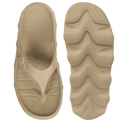 Doubleu Riva Men Comfortable & Light Weight  KHAKI  Slipper