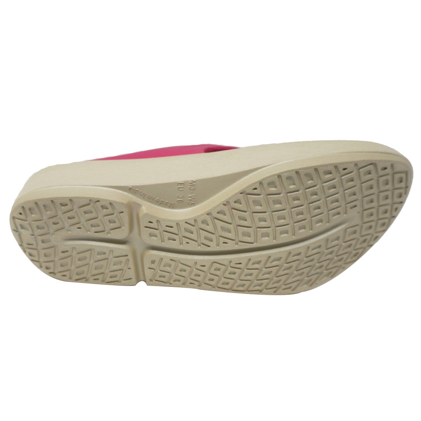 Doubleu Lite Women  Light Weight  Beige + Fuchsia Slipper