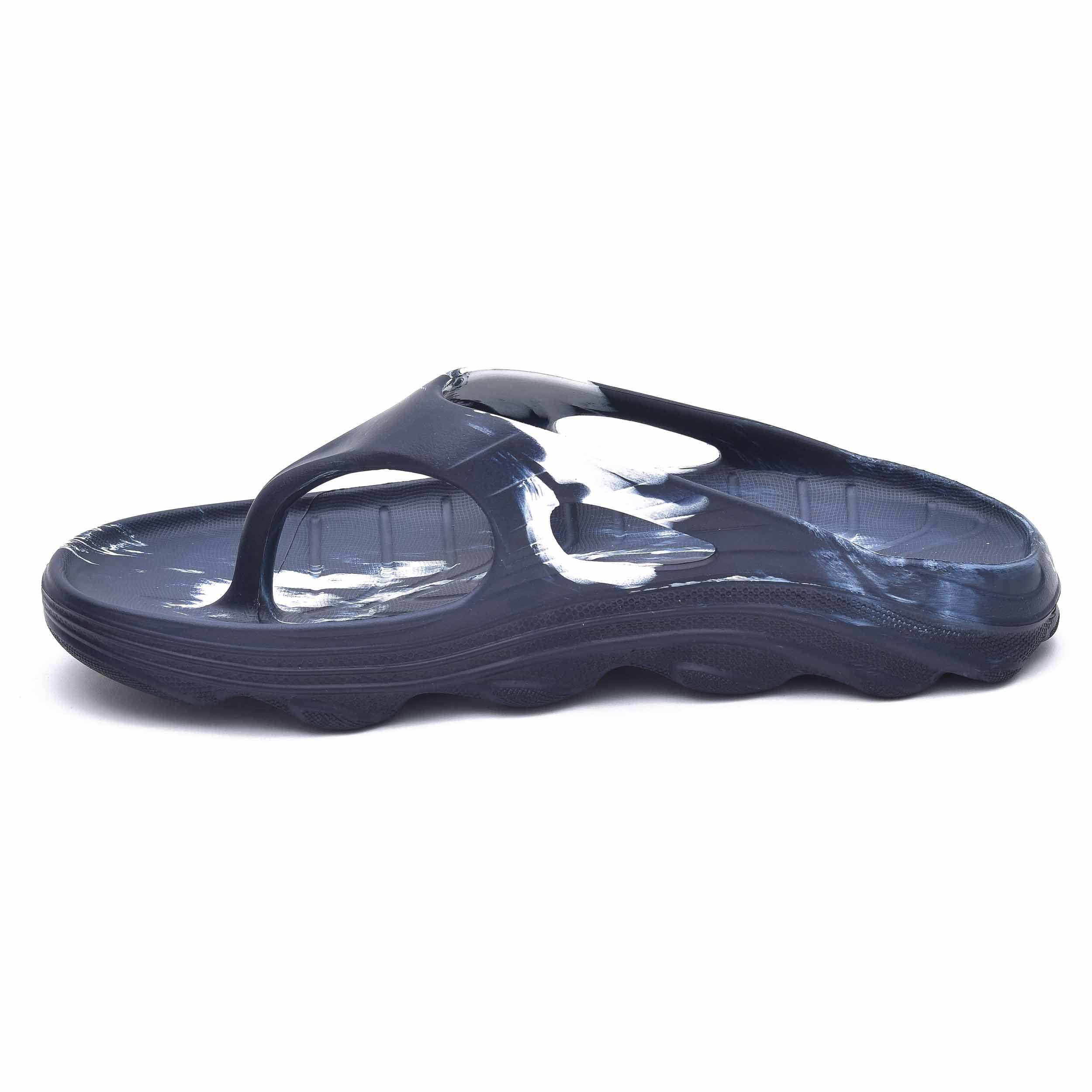 Doubleu Riva Women Marble Comfortable Recovery Footwear Navy Blue + White