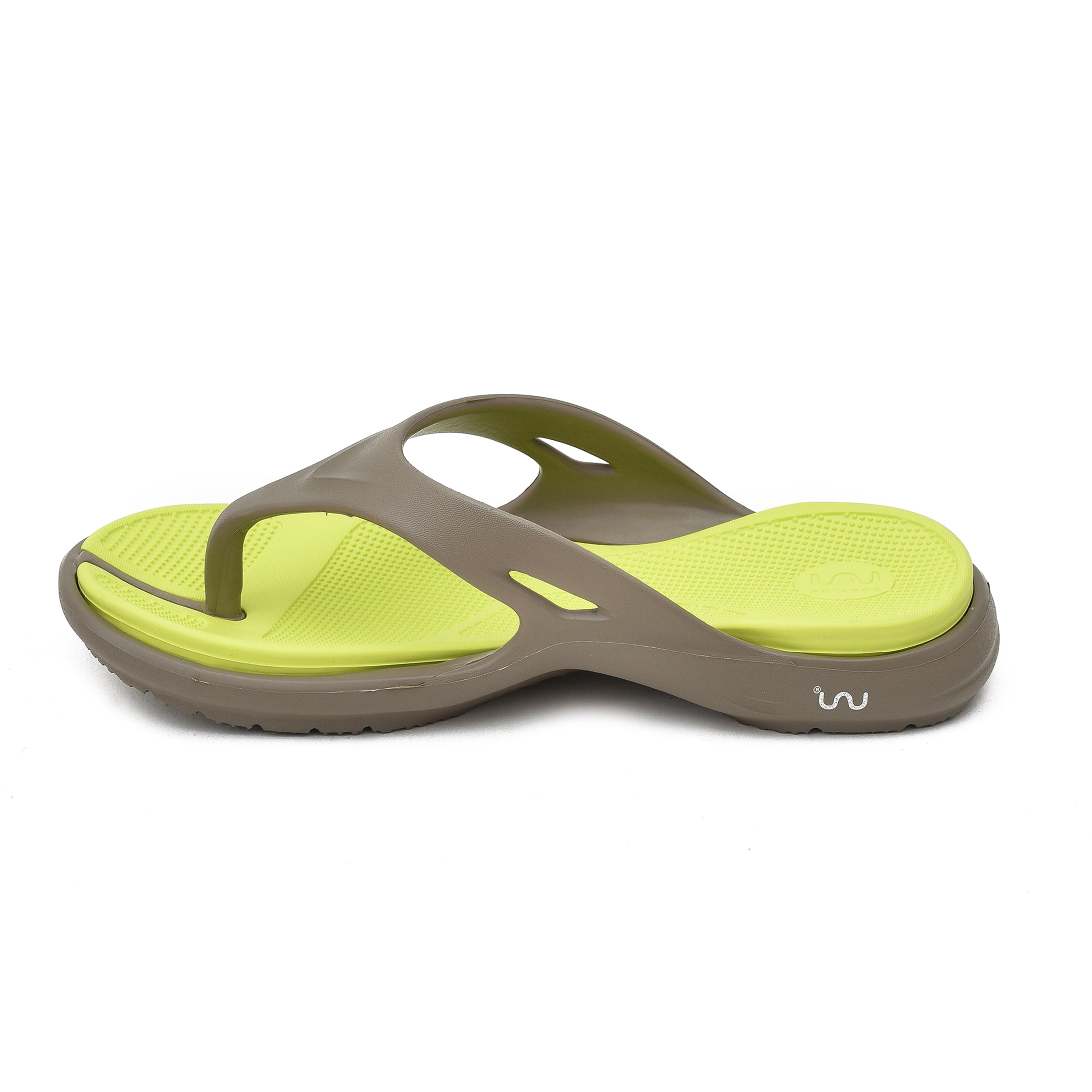 Doubleu Bermuda Men Comfortable Recovery Footwear Khaki Lime