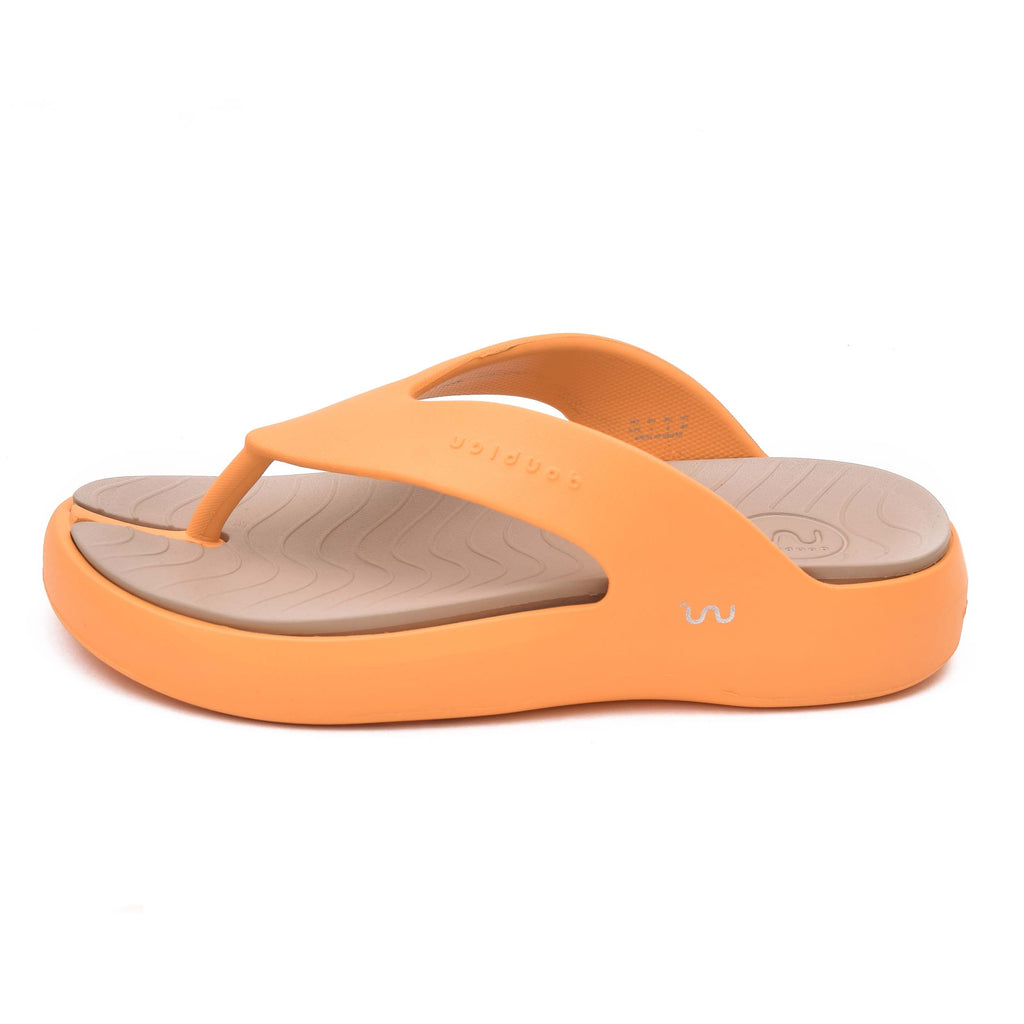 Doubleu Amalfi Women Recovery Footwear Orange Khaki