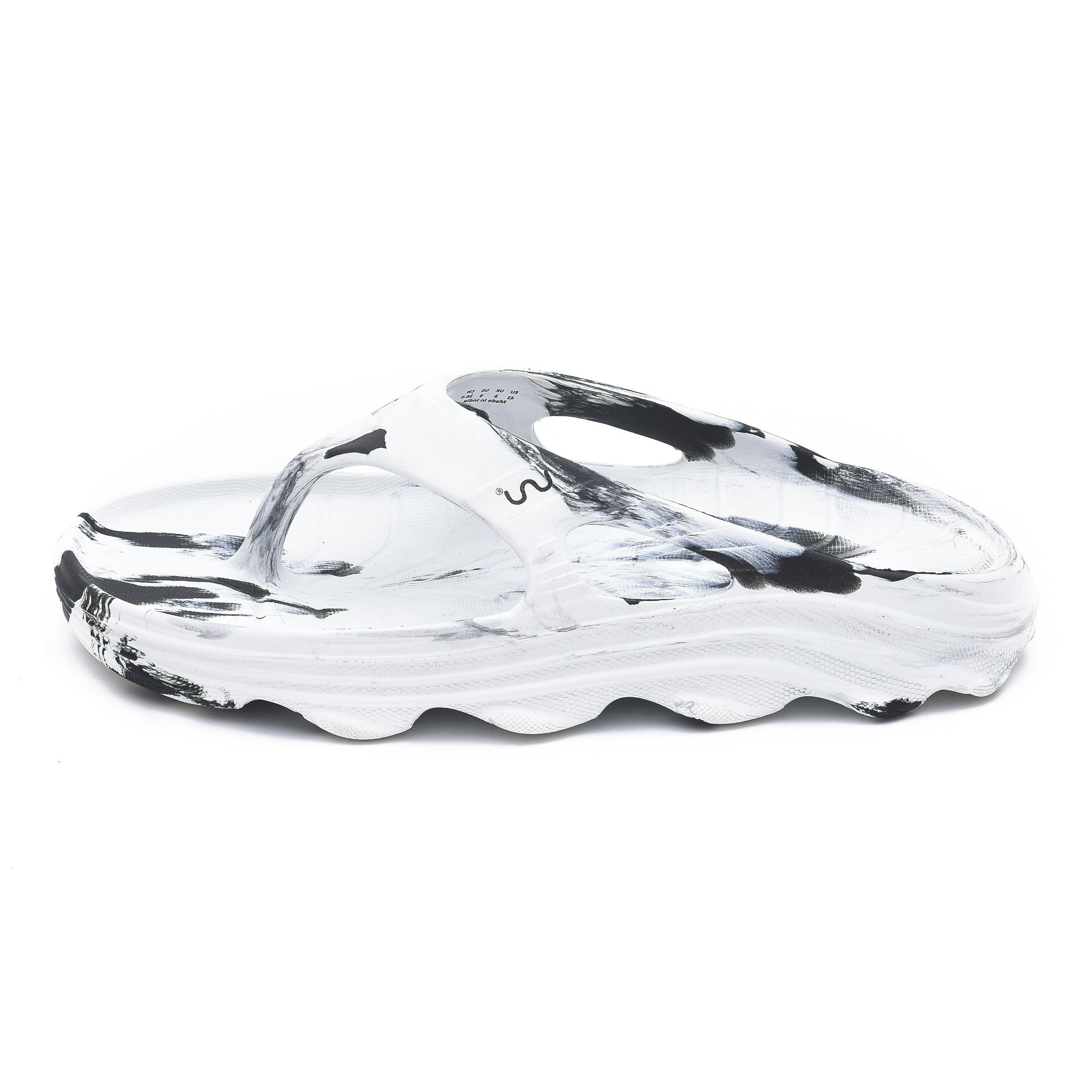 Doubleu Riva Women Marble Comfortable Recovery Footwear White + Black