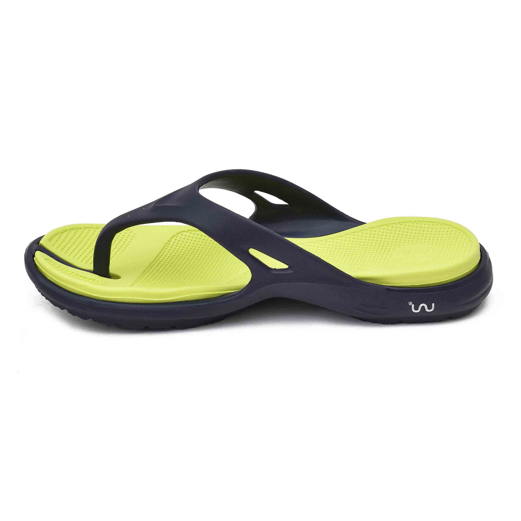 Doubleu Bermuda Men Comfortable Recovery Footwear Blue Lime