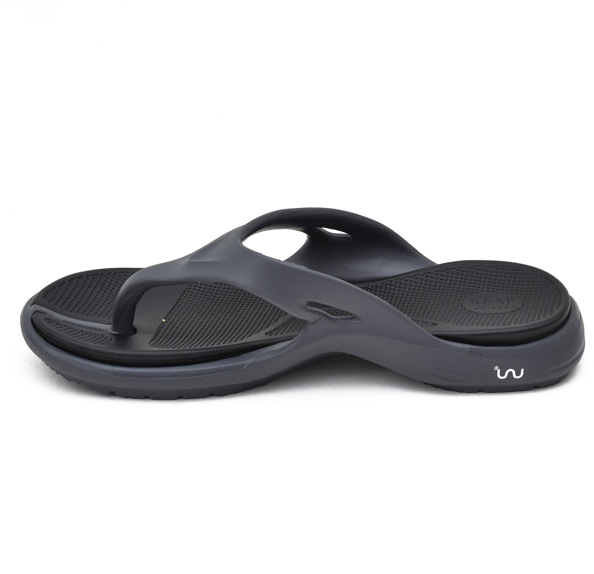 Doubleu Bermuda Men Comfortable Recovery Footwear Grey Black