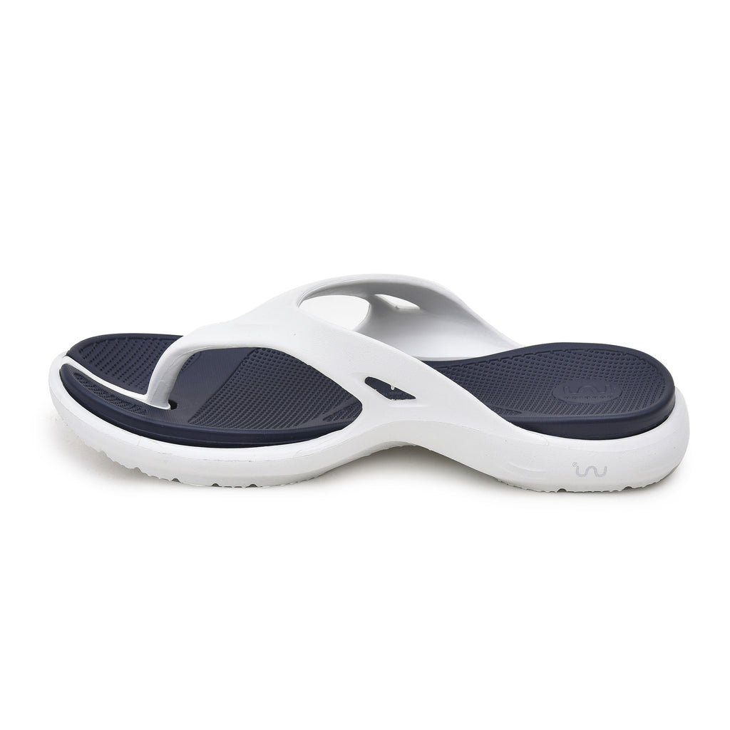 Doubleu Bermuda Men Comfortable Recovery Footwear White Blue