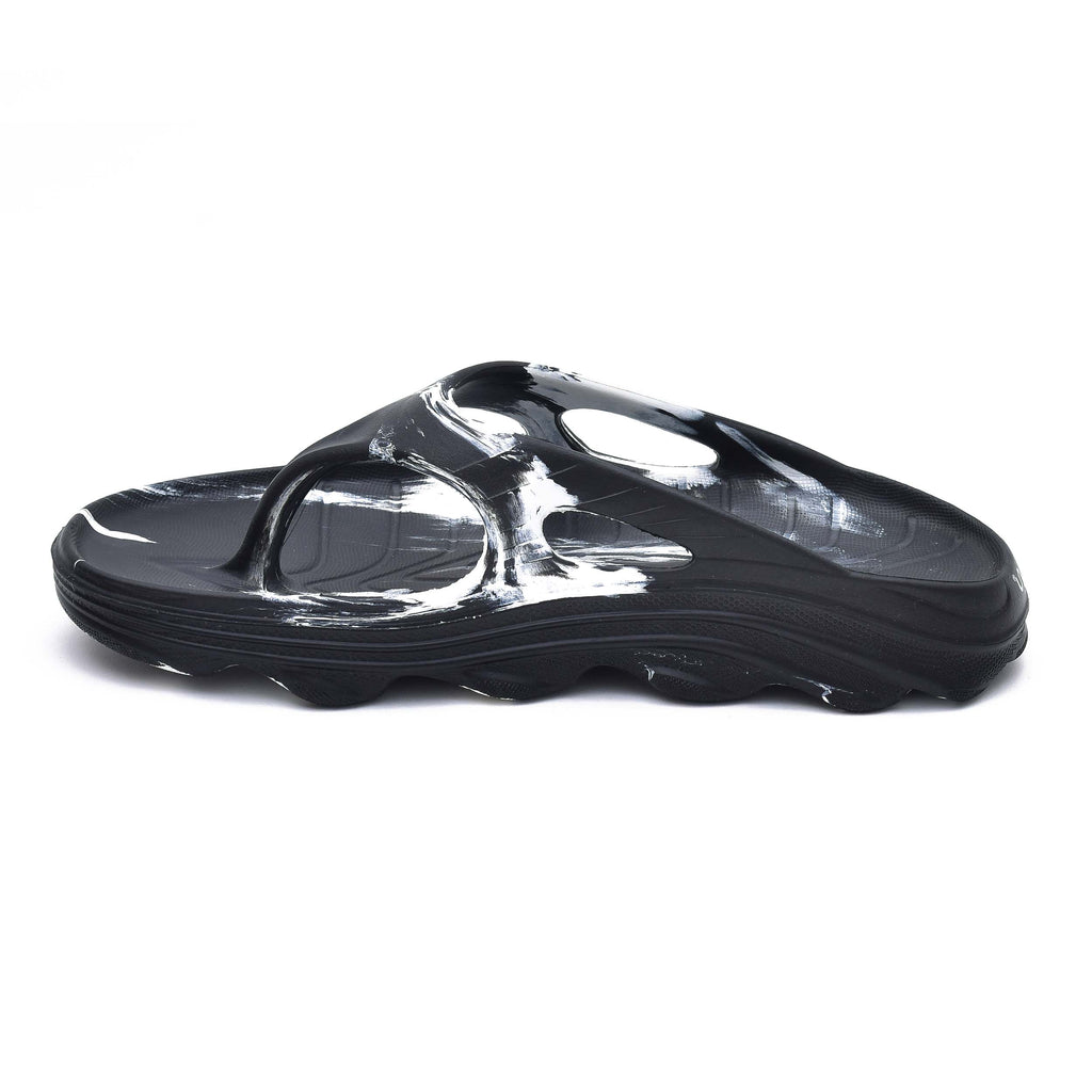 Doubleu Riva Women Marble Comfortable Recovery Footwear Black + White