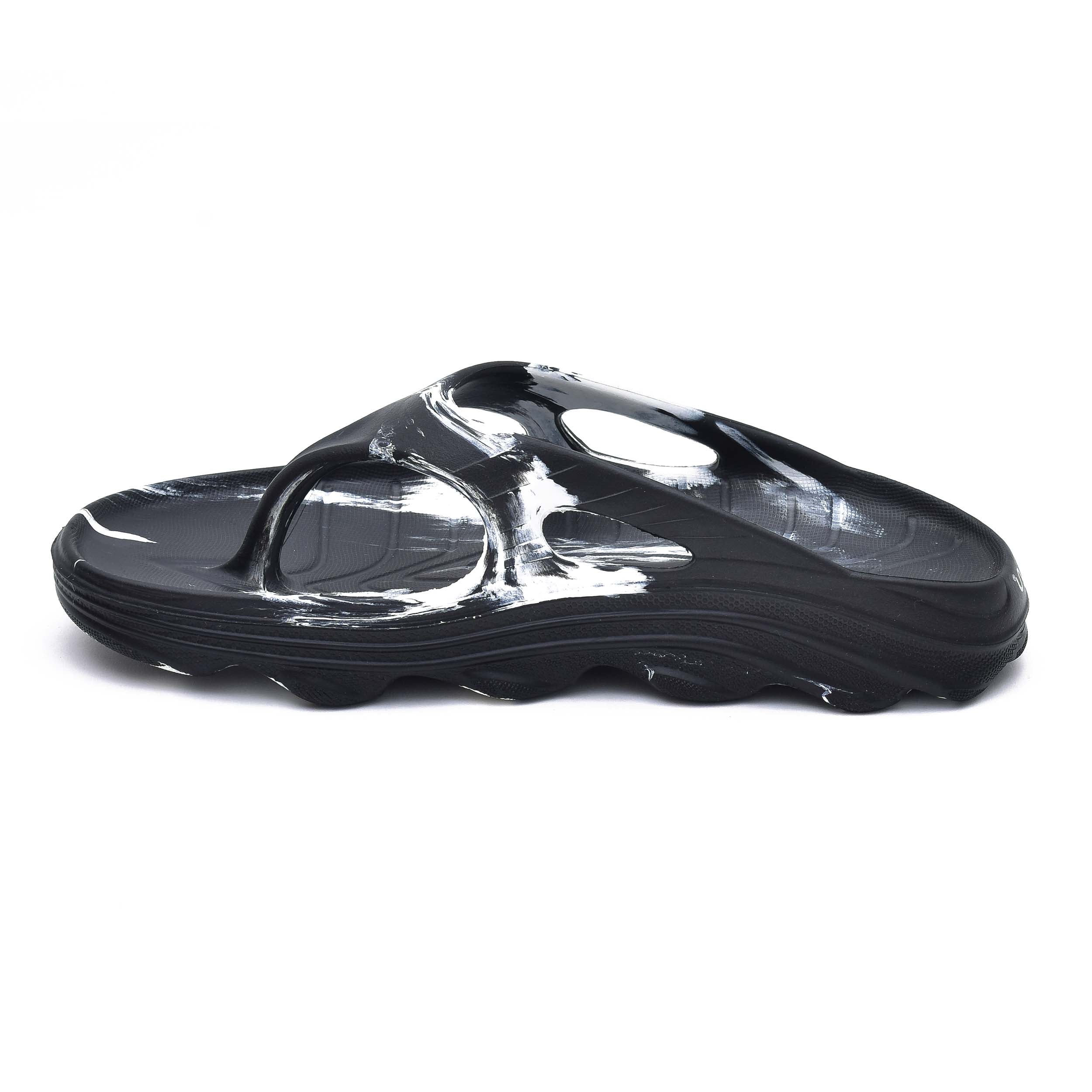 Doubleu Riva Women Marble Comfortable Recovery Footwear Black + White