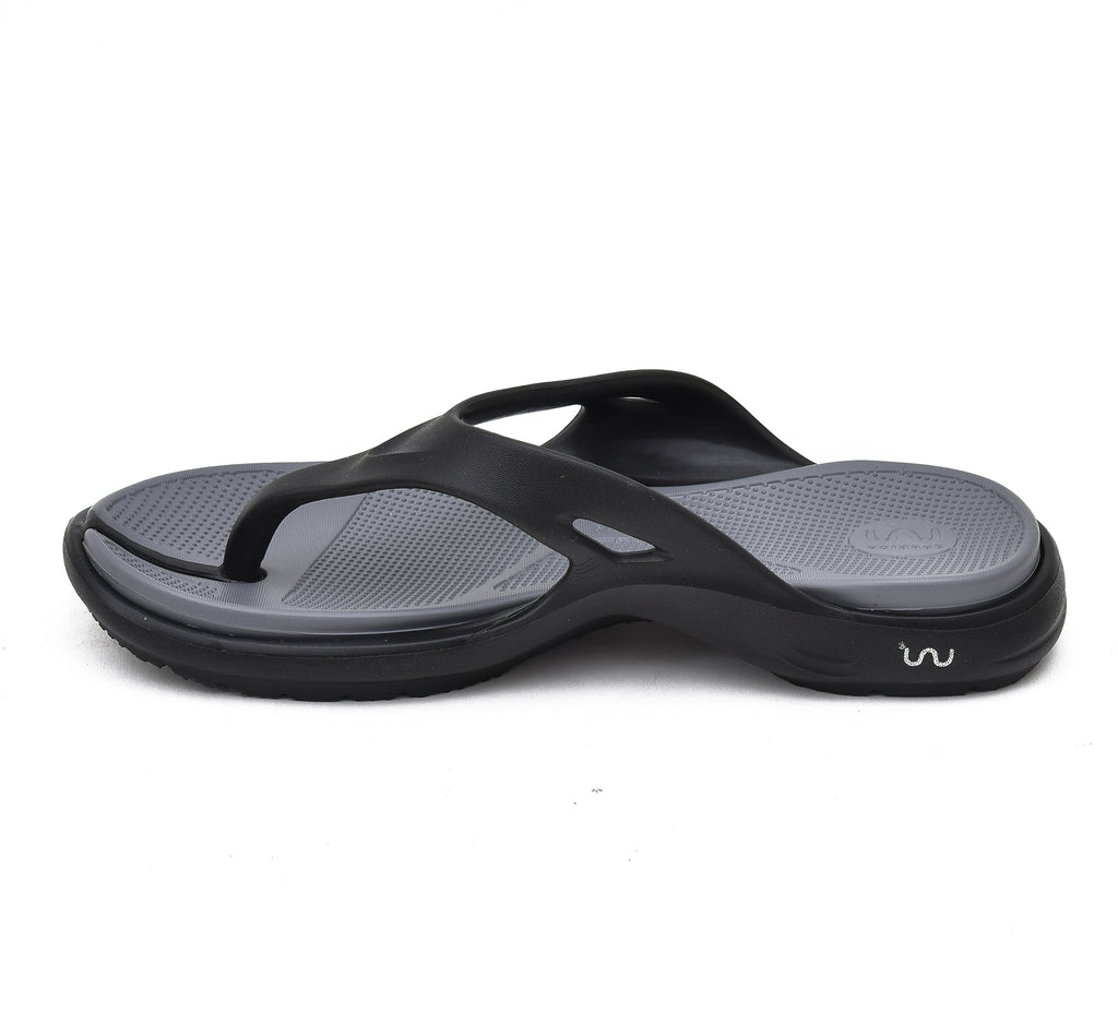 Doubleu Bermuda Men Comfortable Recovery Footwear Black Carbon