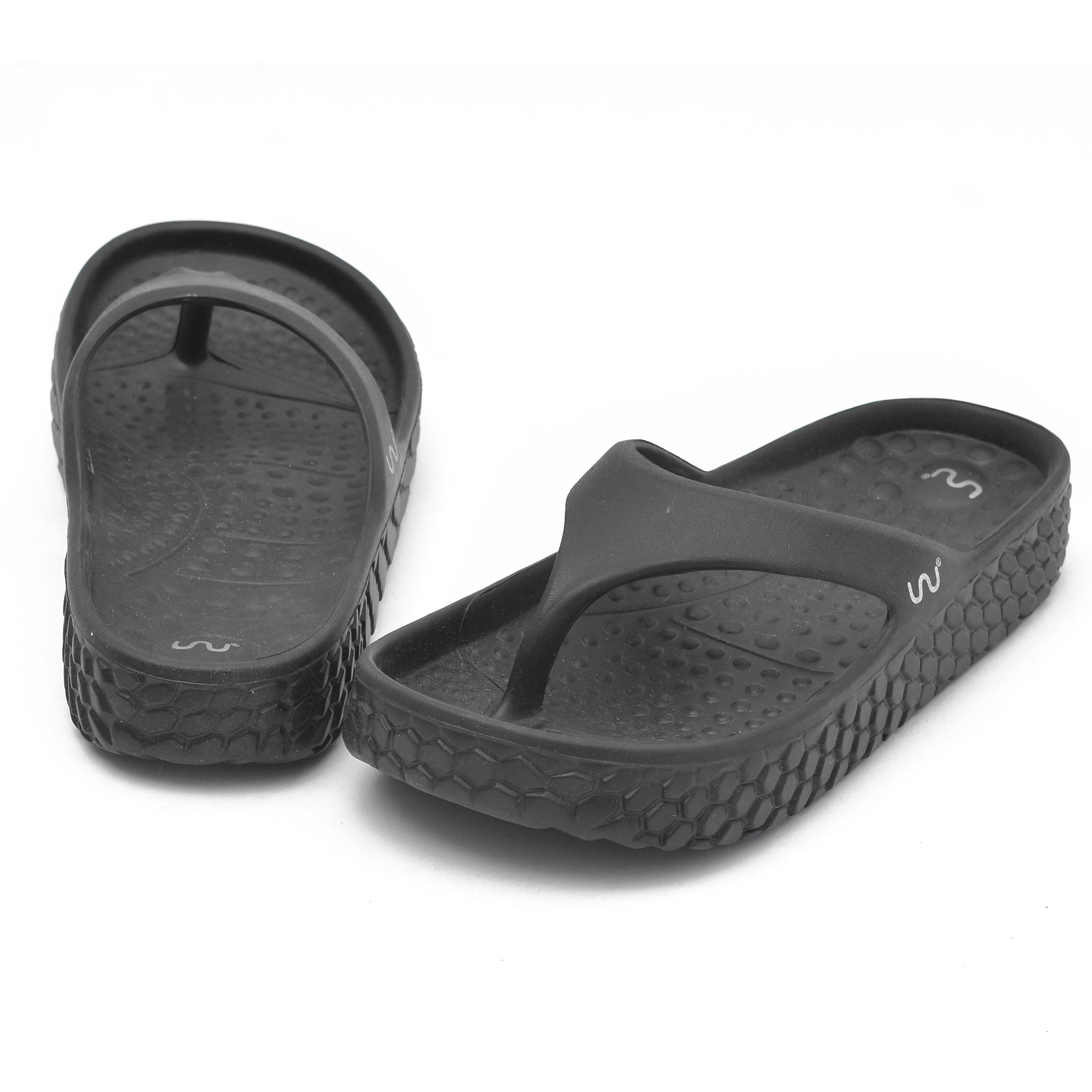 Doubleu Kyoto Women Comfortable & Light Weight  Black Slipper
