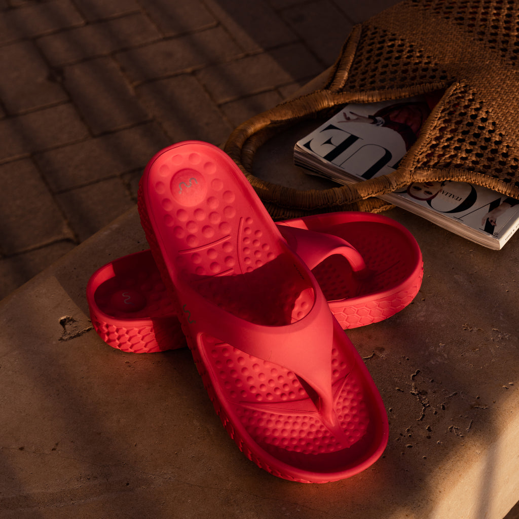 Doubleu Kyoto Women Light Weight Pink Highlight Slipper