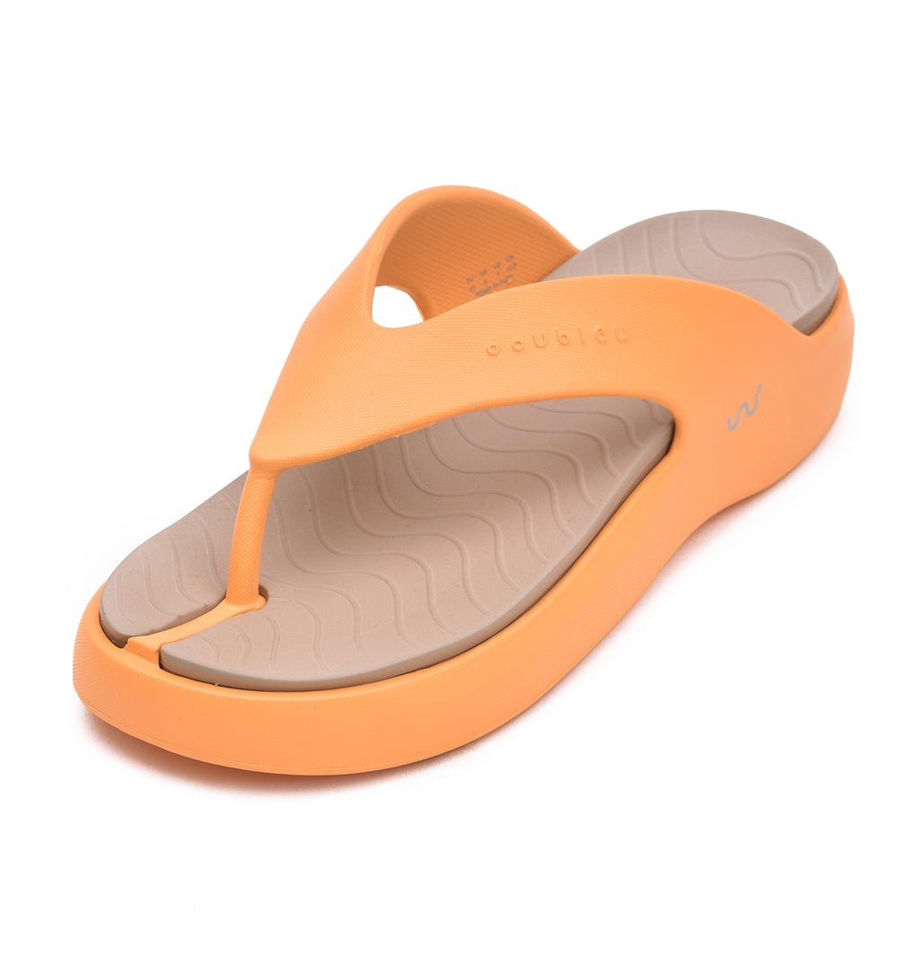 Doubleu Amalfi Women Recovery Footwear Orange Khaki