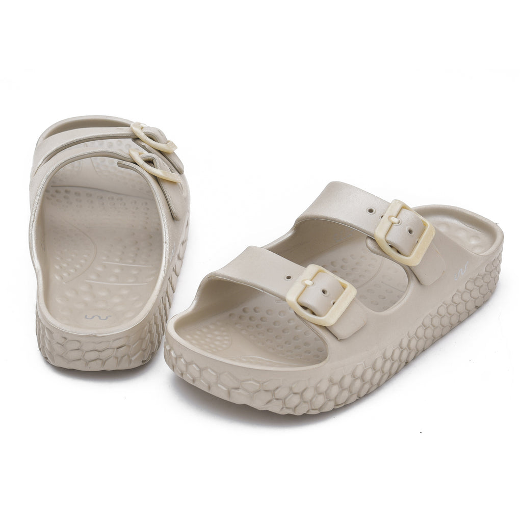 Doubleu Sakura Women Comfortable & Light Weight Slipper Beige