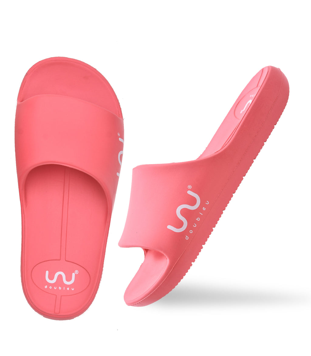 Doubleu Milano Women Comfortable & Light Weight Pink Slipper