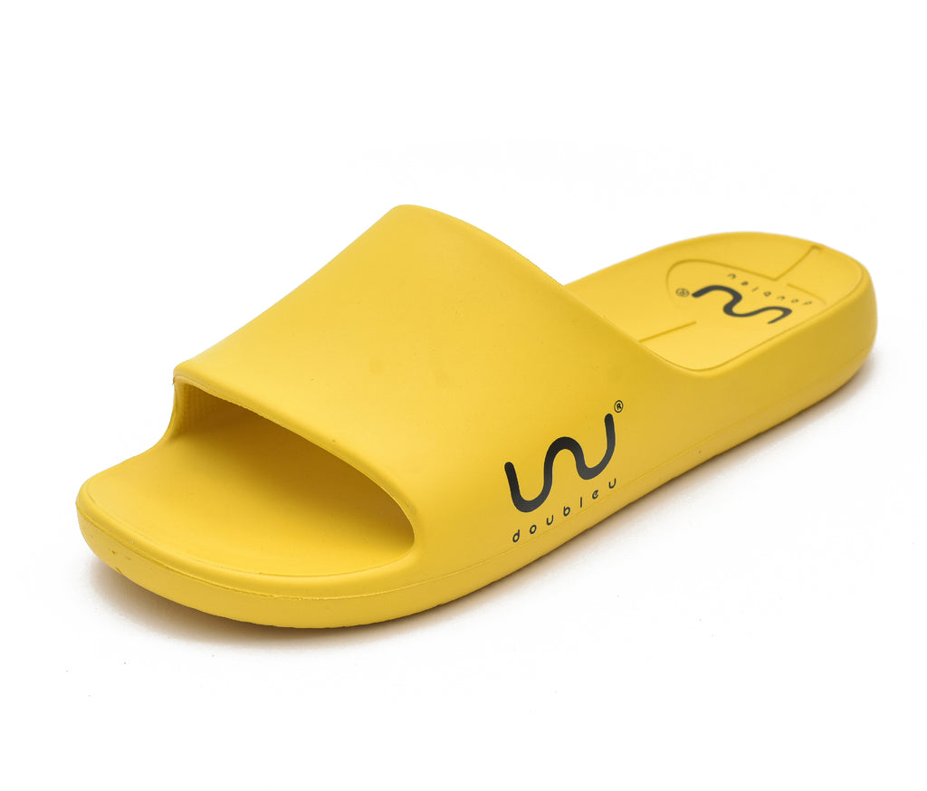 Doubleu Milano Men Comfortable & Light Weight  Yellow  Slipper