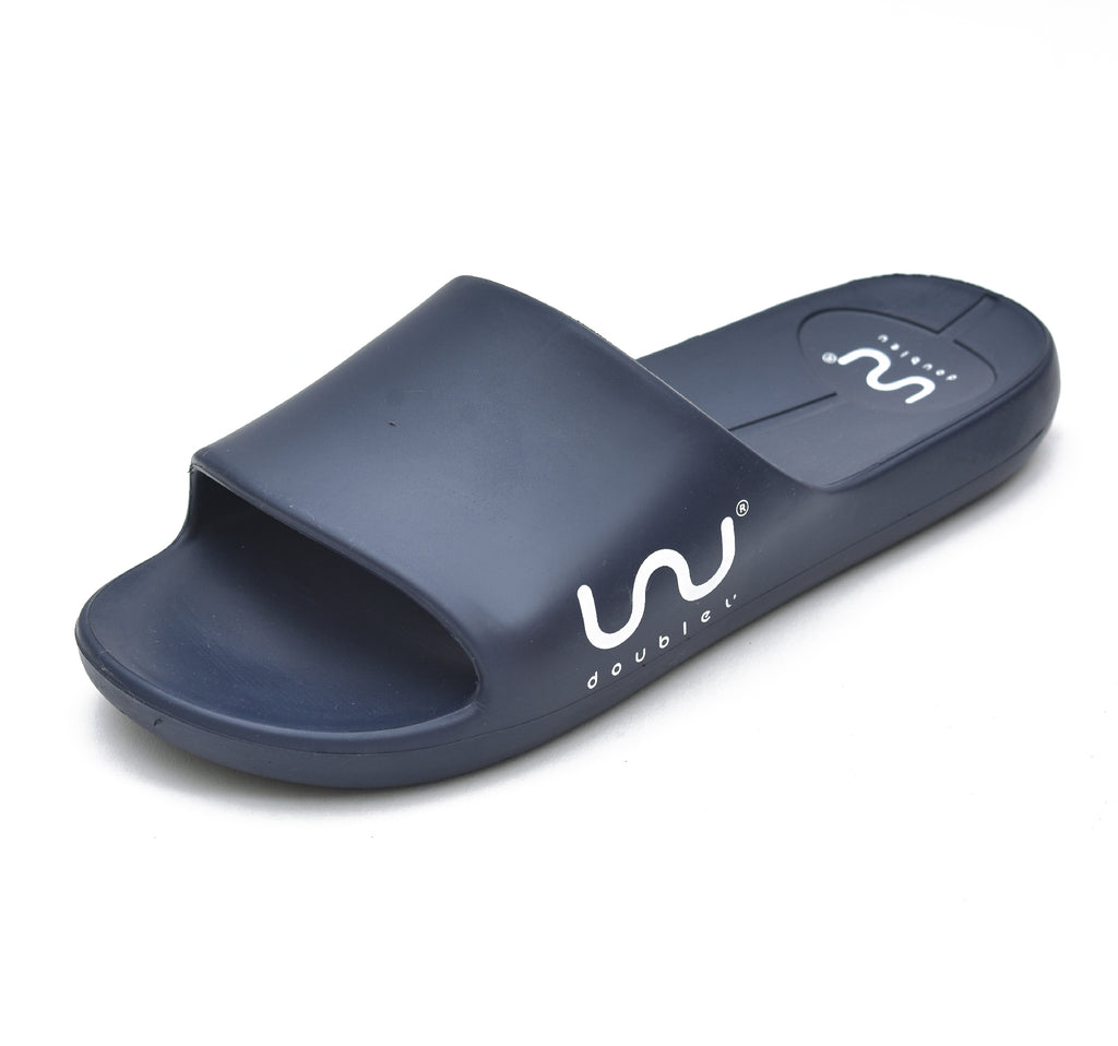 Doubleu Milano Men Comfortable & Light Weight Slipper Navy Blue