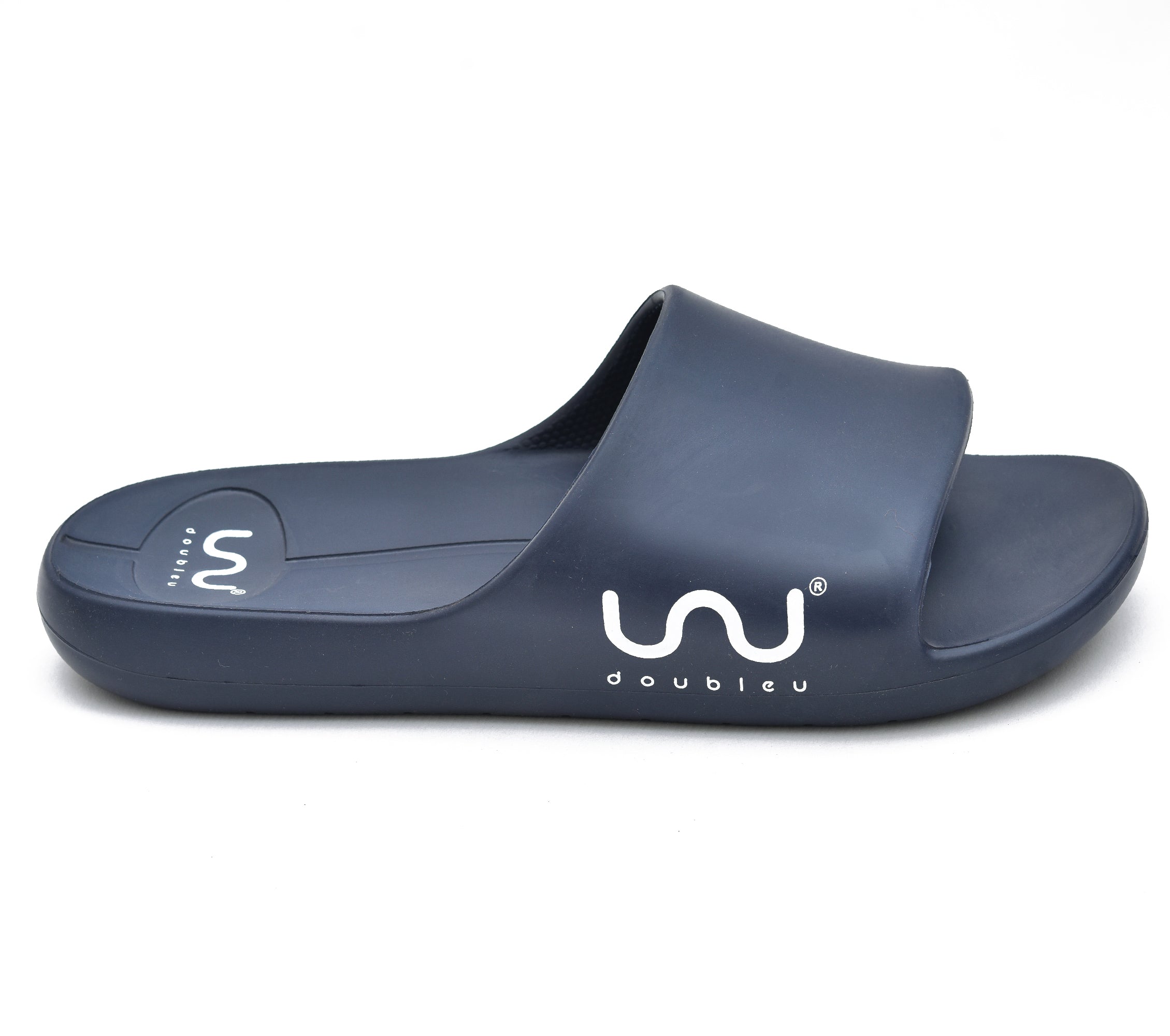 Doubleu Milano Men Comfortable & Light Weight Slipper Navy Blue