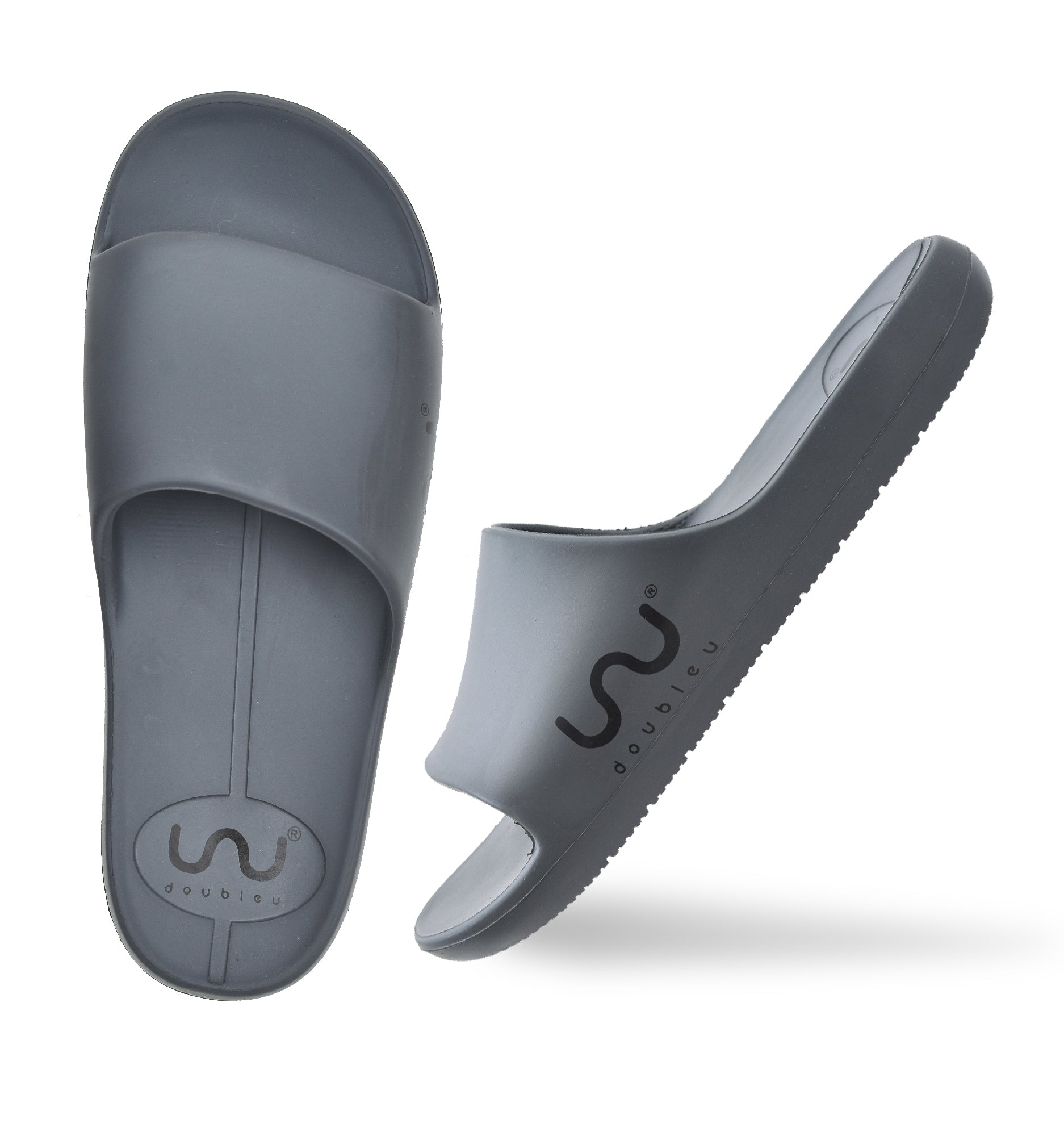 Doubleu Milano Men Comfortable & Light Weight Piombo Slipper