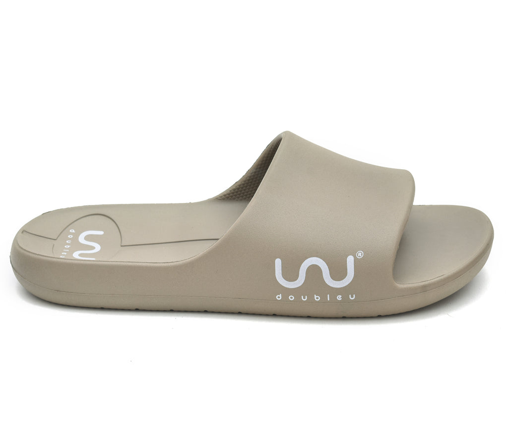 Doubleu Milano Men Comfortable & Light Weight Khakhi Slipper
