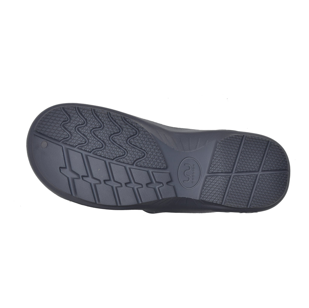 Doubleu Bermuda Men Comfortable Recovery Footwear Grey Black