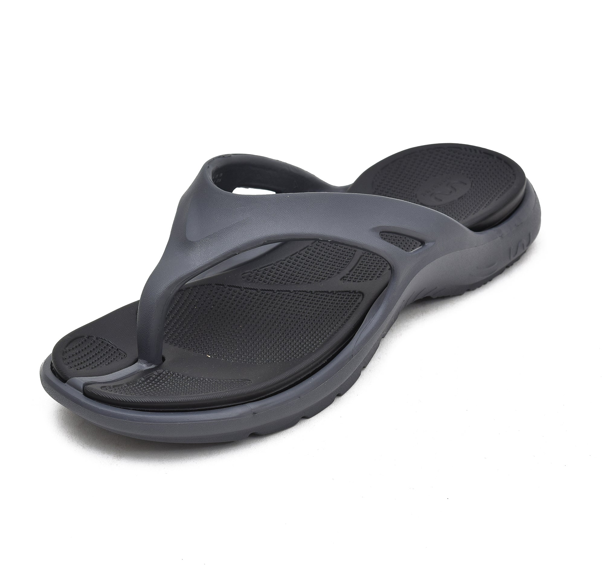 Doubleu Bermuda Men Comfortable Recovery Footwear Grey Black